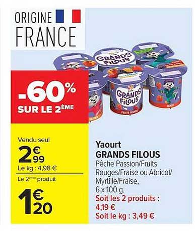Yaourt GRANDS FILOUS