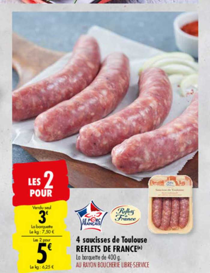 4 Saucisses De Toulouse Reflets De France