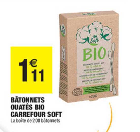 Bâtonnets Ouatés Bio Carrefour Soft