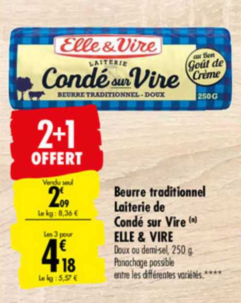 beurre tranditionnel laiterie de condé sur vire