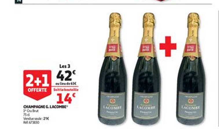 champagne g. lacombe 2+1 offerte