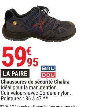 chaussures de sécurité chakra bau dou