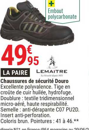 chaussures de sécurité douro le maitre