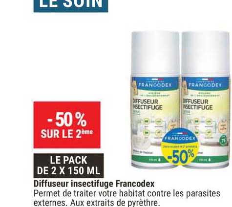 Diffuseur Insectifuge Francodex -50% Sur Le 2ème