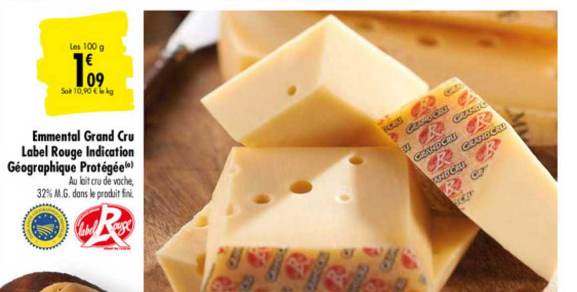 emmental grand cru label rouge indication géographique protégée