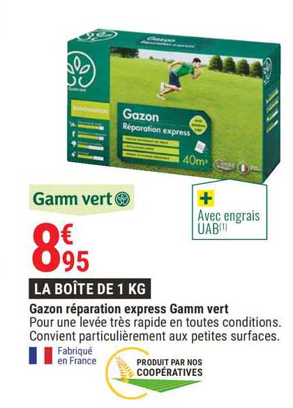 gazon réparation express gamm vert