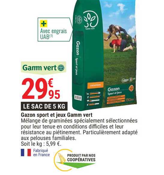 gazon sport et jeux gamm vert