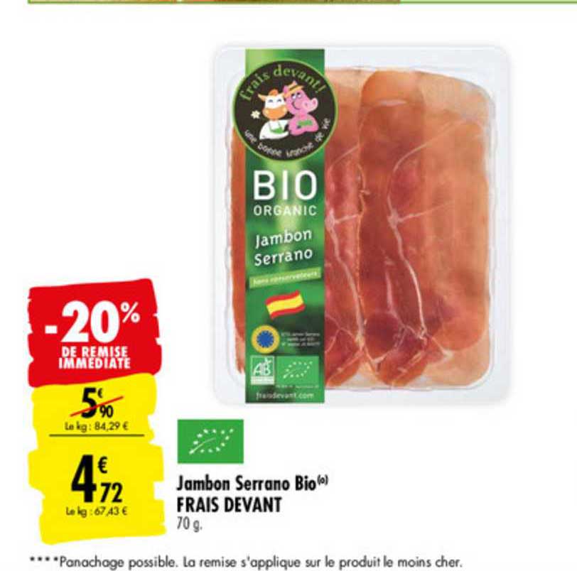 Jambon Serrano Bio Frais Devant -20% De Remise Immédiate