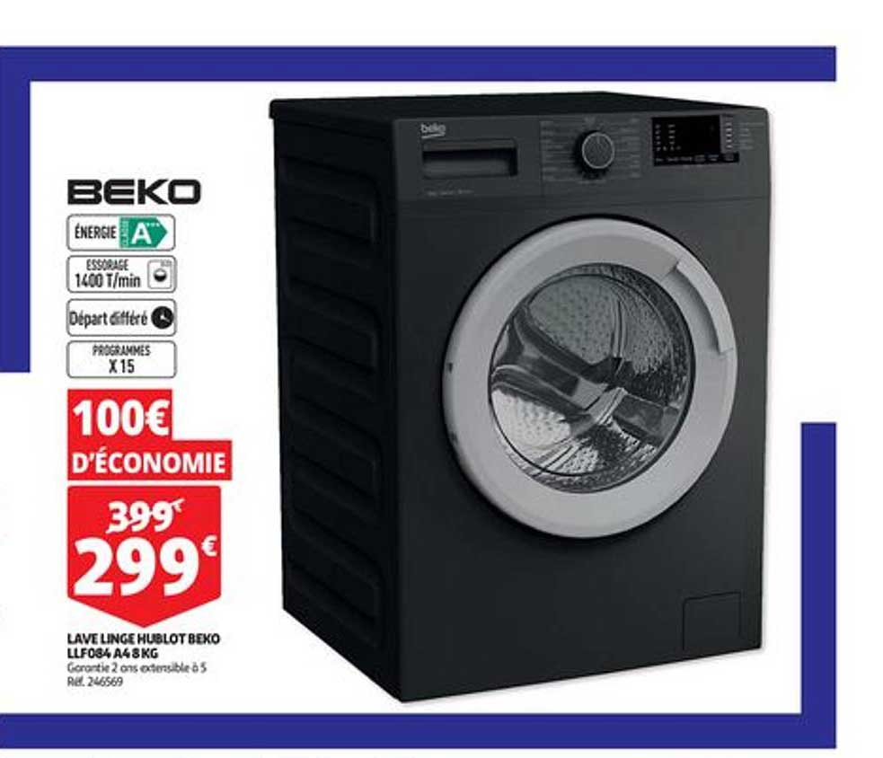 lave linge hublot beko llf084 a48kg