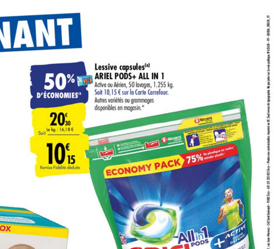 Lessive Capsules Ariel Pods+ All In 1