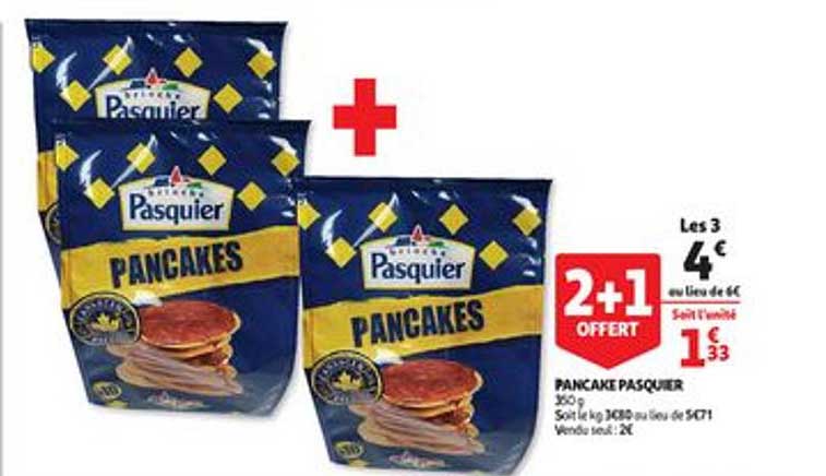 Pancakes Pasquier 2+1 Offert
