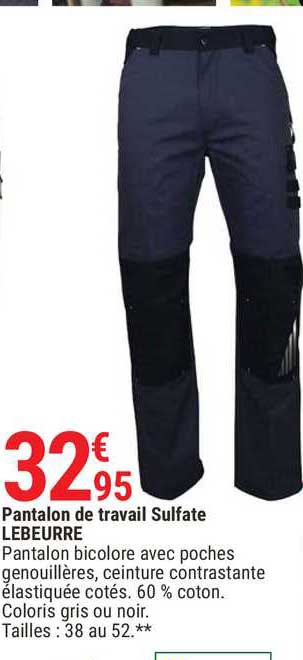 pantalon de travail sulfate lebeurre