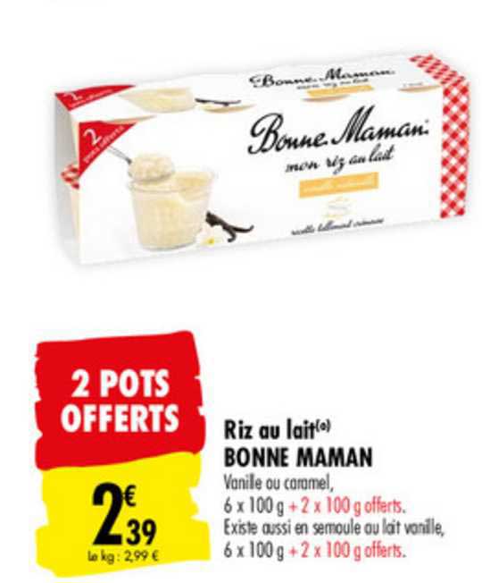 Riz Au Lait Bonne Maman