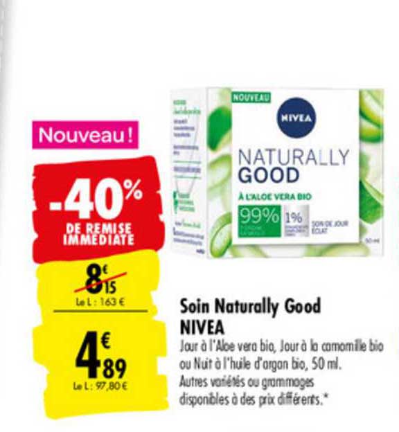 soin naturally good nivea -40% de remise immédiate