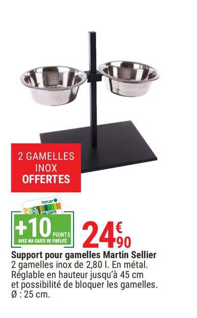support pour gamelles martin sellier