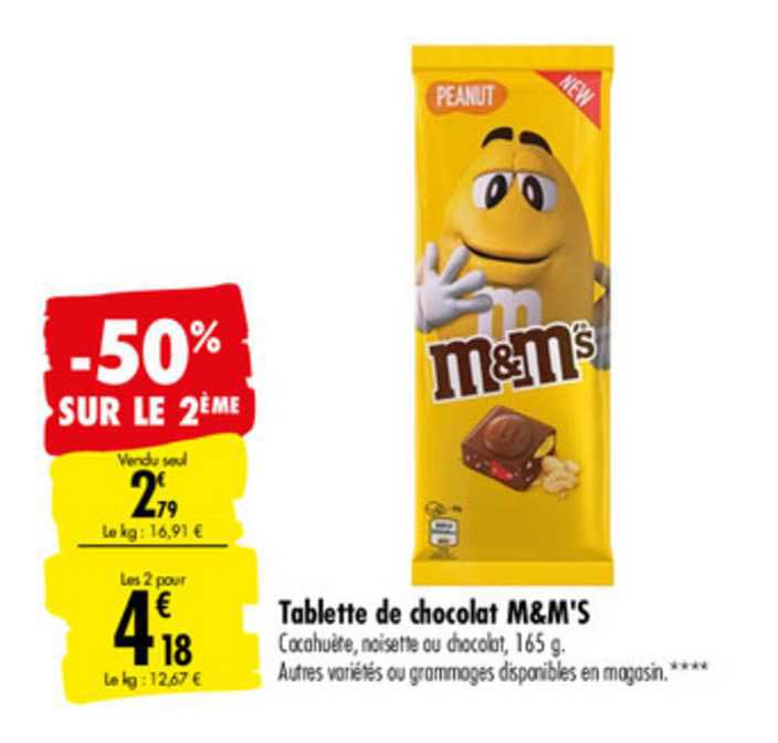 Tablette De Chocolat M&m's -50% Sur Le 2ème