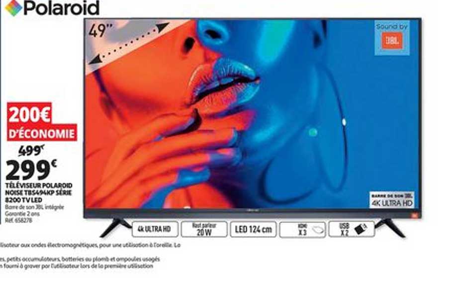 téléviseur polaroid noise tb5494kp série 8200 tv led