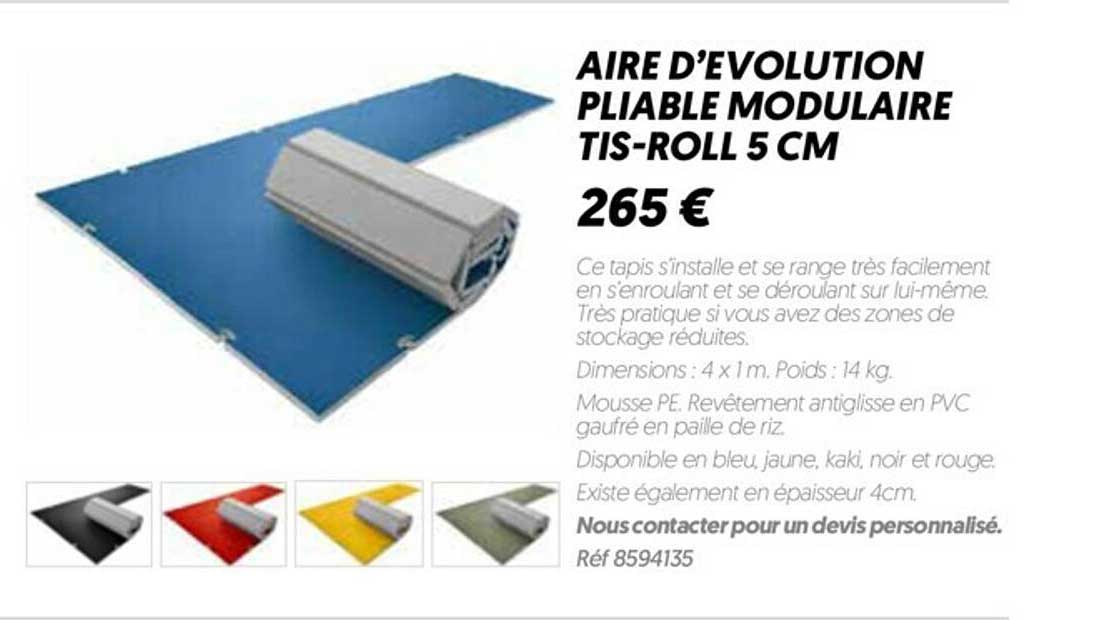 aire d'évolution pliable modulaire tis-roll 5 cm