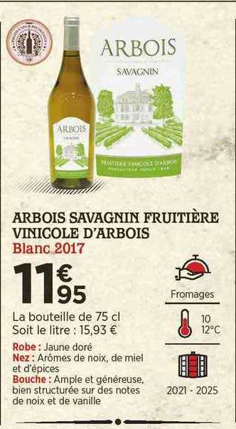 arbois savagnin fruitière vinicole d'arbois blanc 2017