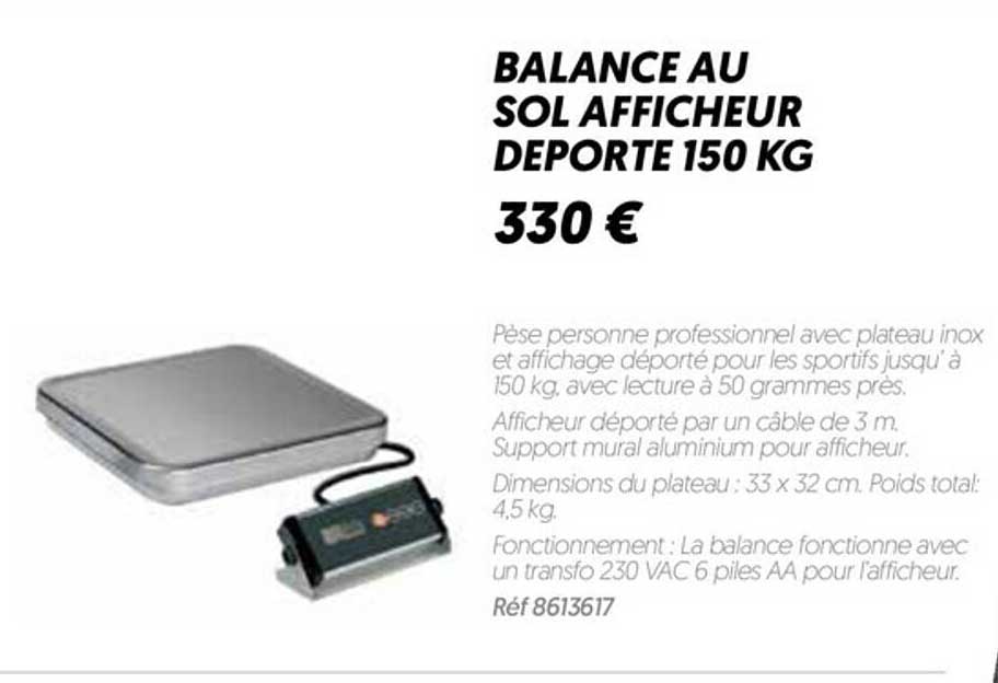 balance au sol afficheur déporté 150 kg