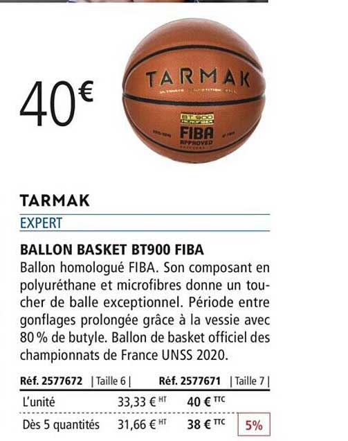 ballon basket bt900 fiba tarmak