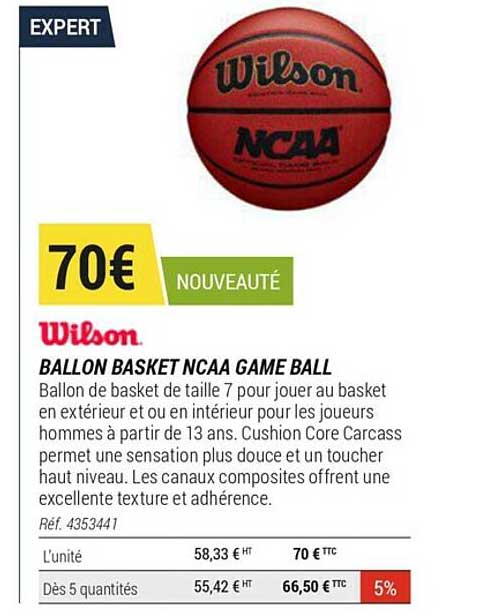 ballon basket ncaa game ball wilson