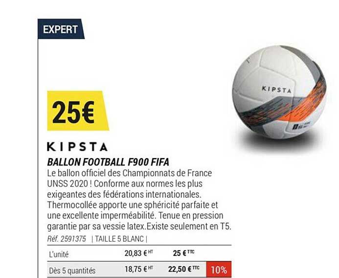 ballon football f900 fifa kipsta