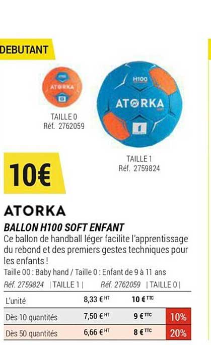 ballon h100 soft enfant atorka