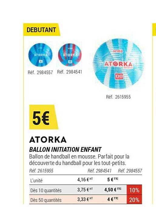 ballon initiation enfant atorka