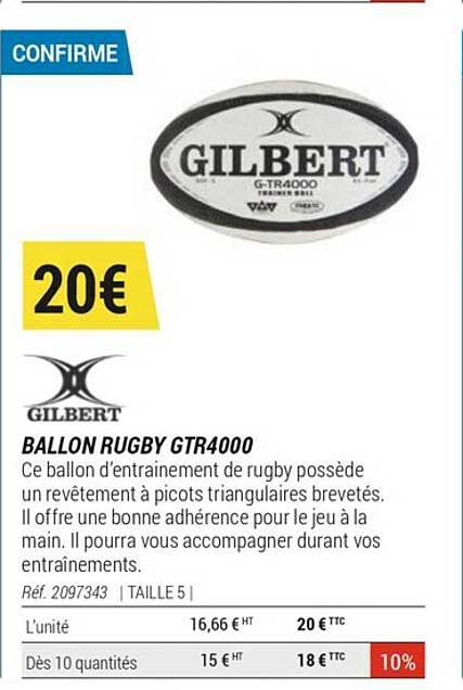 Ballon Rugby Gtr4000 Gilbert