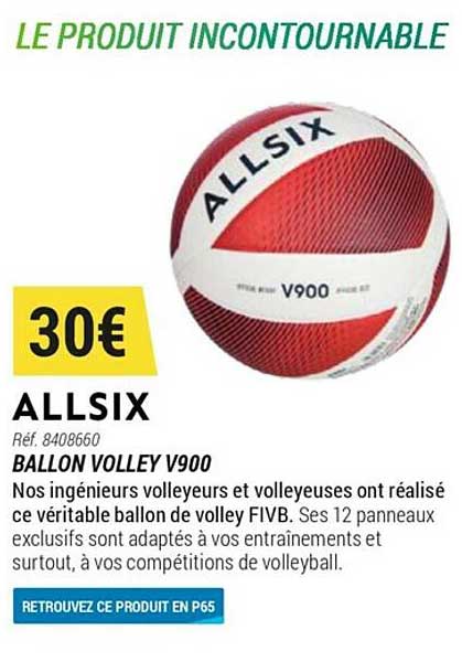 ballon volley v900 allsix