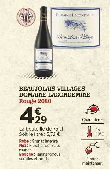 beaujolais-villages domaine lacondemine rouge 2020