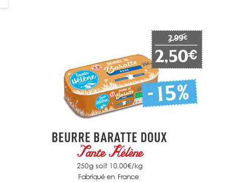 beurre baratte doux tante hélène