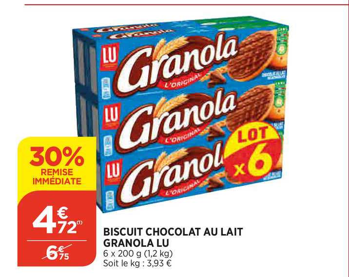 Biscuit Chocolat Au Lait Granola Lu