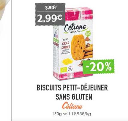 biscuits petit-déjeuner sans gluten céliane