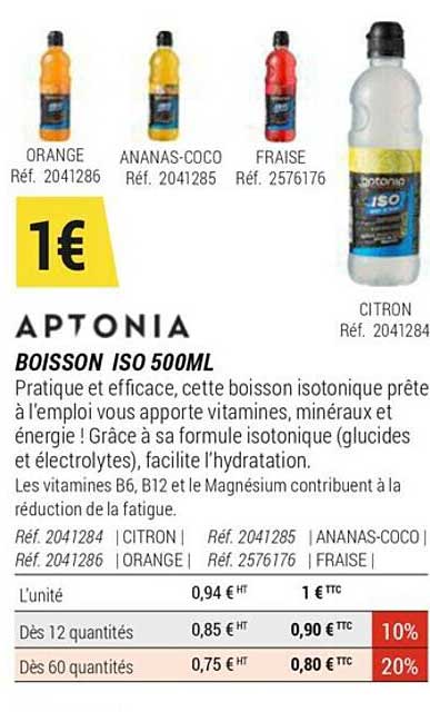 boisson iso 500ml aptonia