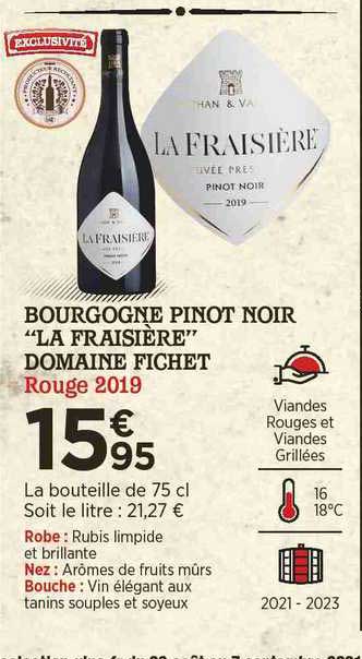 bourgogne pinot noir "la fraisière" domaine fichet rouge 2019