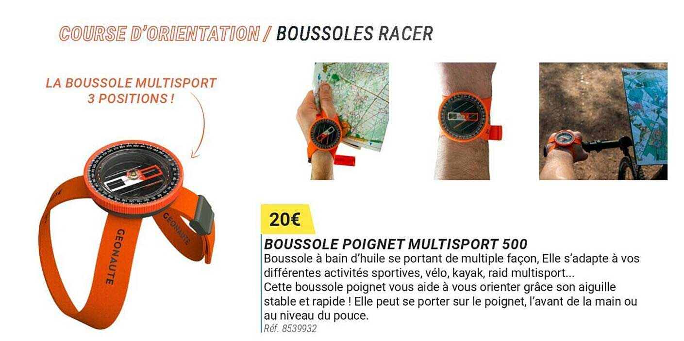 Boussole Poignet Multisport 500