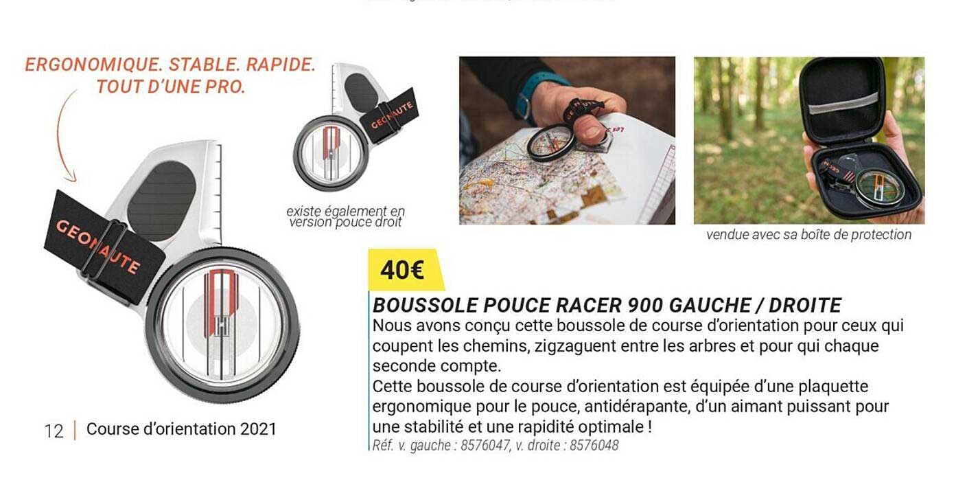 boussole pouce racer 900 gauche - droite