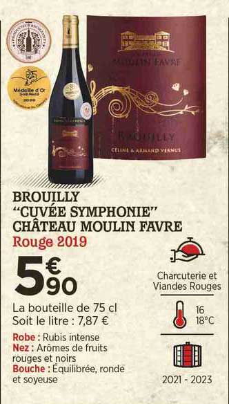 brouilly "cuvée symphonie" château moulin favre