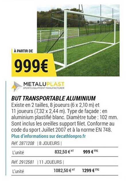 but transportable aluminium metaluplast