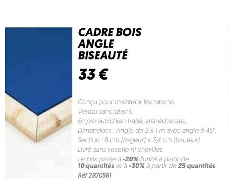 Cadre Bois Angle Biseauté