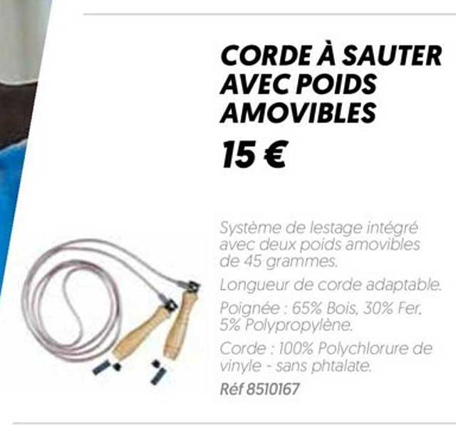 corde à sauter avec poids amovibles