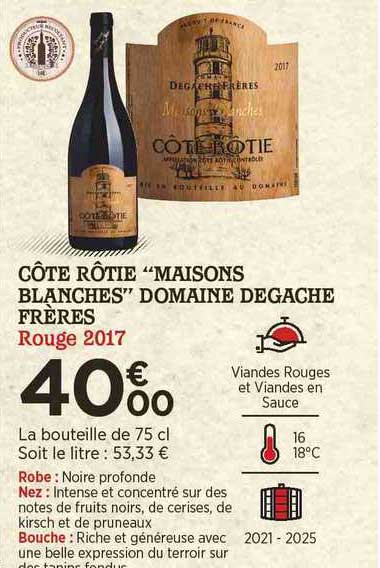côte rôtie "maisons blanches" domaine degache frères rouge 2017