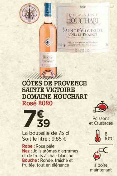 côtes de provence sainte victoire domaine houchart rosé 2020