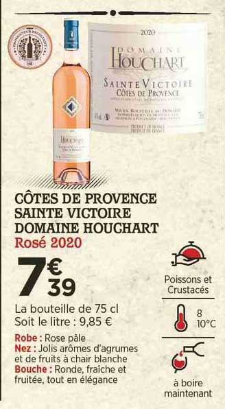 côtes de provence sainte victoire domaine houghart rosé 2020