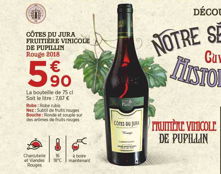 côtes du jura fruitière vinicole de pupillin rouge 2018