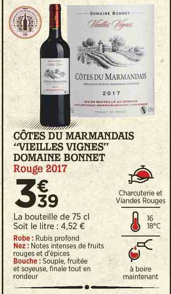 côtes du marmandais "vieilles vignes" domaine bonnet rouge 2017