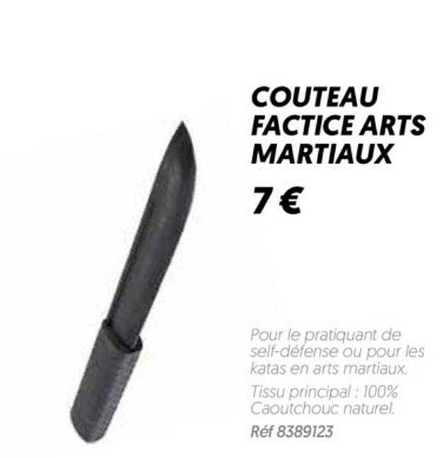 couteau factice arts martiaux