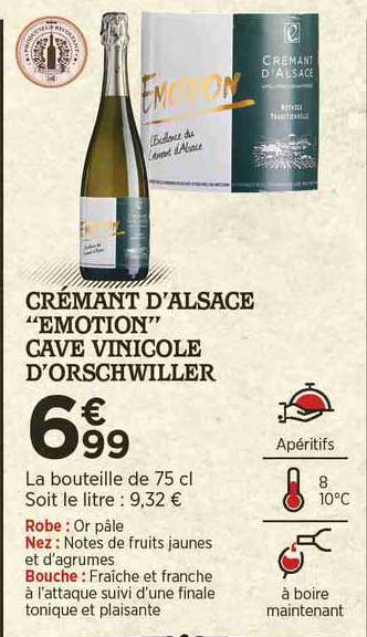 crémant d'alsace "émotion" cave vinicole d'orschwiller